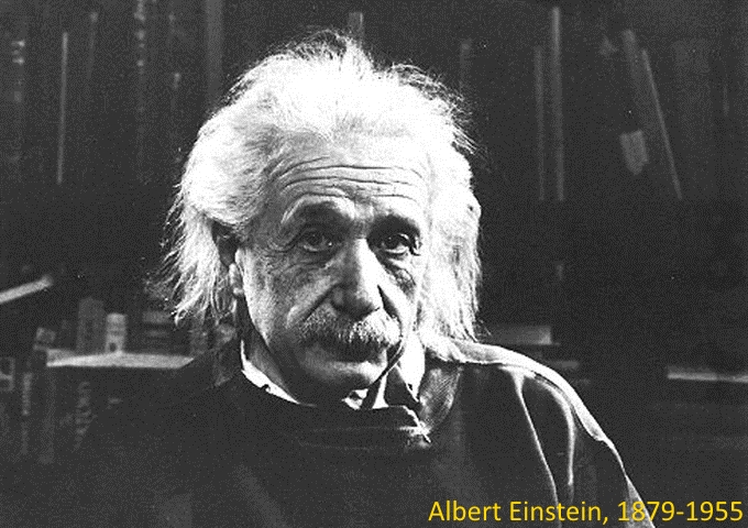 愛因斯坦晚年肖像。