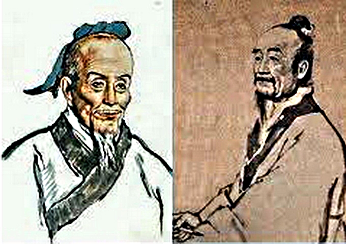 劉徽（右）與祖沖之（左）的肖像