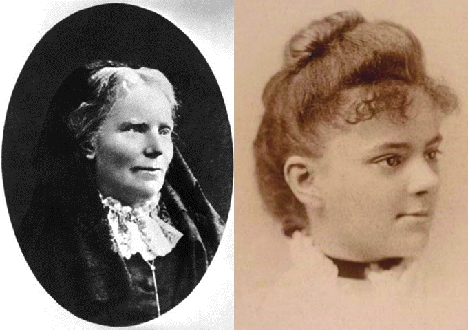 布萊克威爾晚年（左）及年輕時（右）的肖像