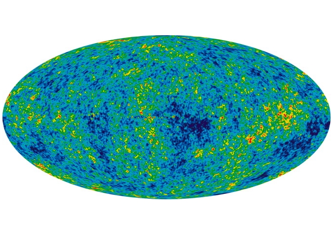 宇宙的微波輻射觀測圖。（圖 / NASA）
