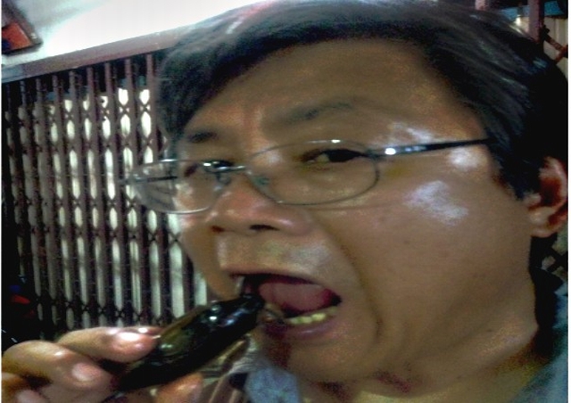 大田鱉是泰國有名的夜市小吃(圖片來源：作者)