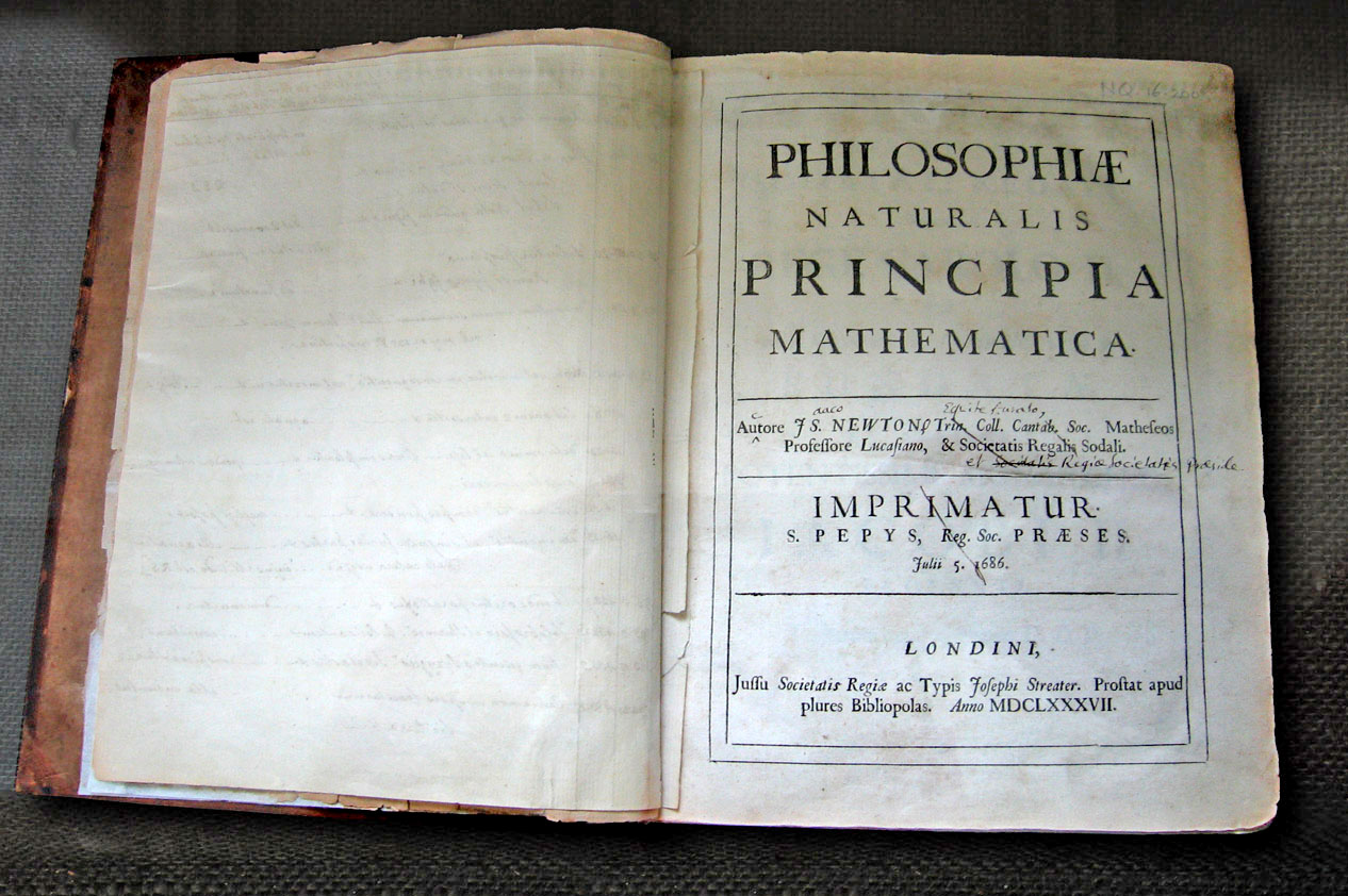 《自然哲學的數學原理》的副本。（圖／Wikimedia，CC BY-SA 2.0，https://commons.wikimedia.org/w/index.php?curid=29535）