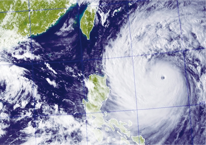 平均每年約有3到4個颱風侵襲台灣