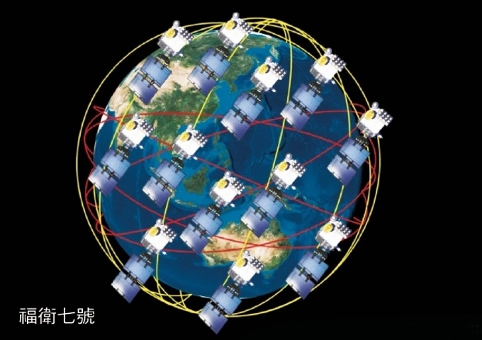 福衛七號衛星的軌道分布圖（圖片來源：福衛三號資料分析中心，http://cdaac-www.cosmic.ucar.edu/）