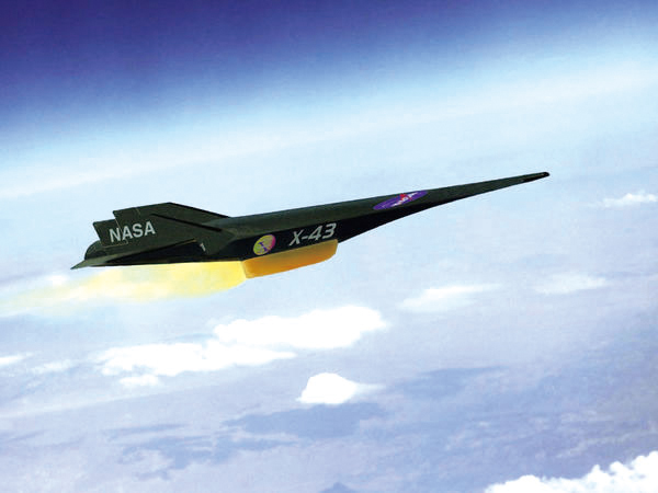 NASA的X-43A Hyper-X計畫。（圖片來源：http://www.dfrc.nasa.gov/Gallery/Photo/X-43A/index.html）