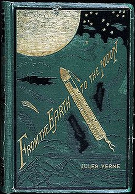 法國的科幻作家凡爾納寫了小說《從地球到月球》，內容是為探險家計劃乘空心炮彈去月球探險。（圖／Wikipedia）