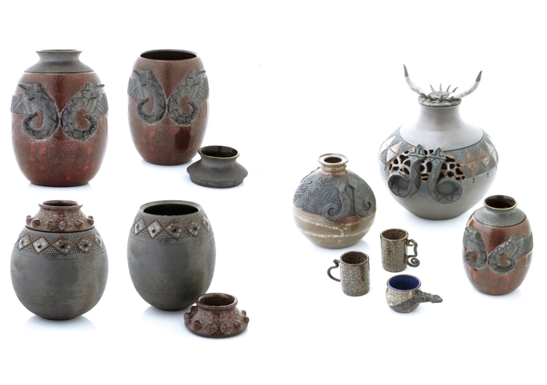 黑陶壺（母壺與公壺）造型杯與原生風味（酒甕、酒壺、酒杯）小米酒