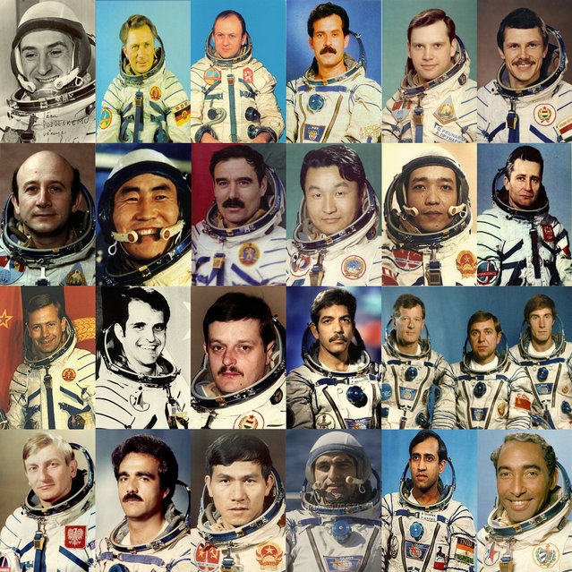 前蘇聯Interkosmos國際聯合載人太空飛行任務太空人群像。 (圖片來源：MKM)
