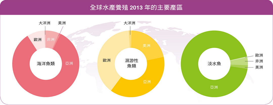全球水產養殖2013年的主要產區
