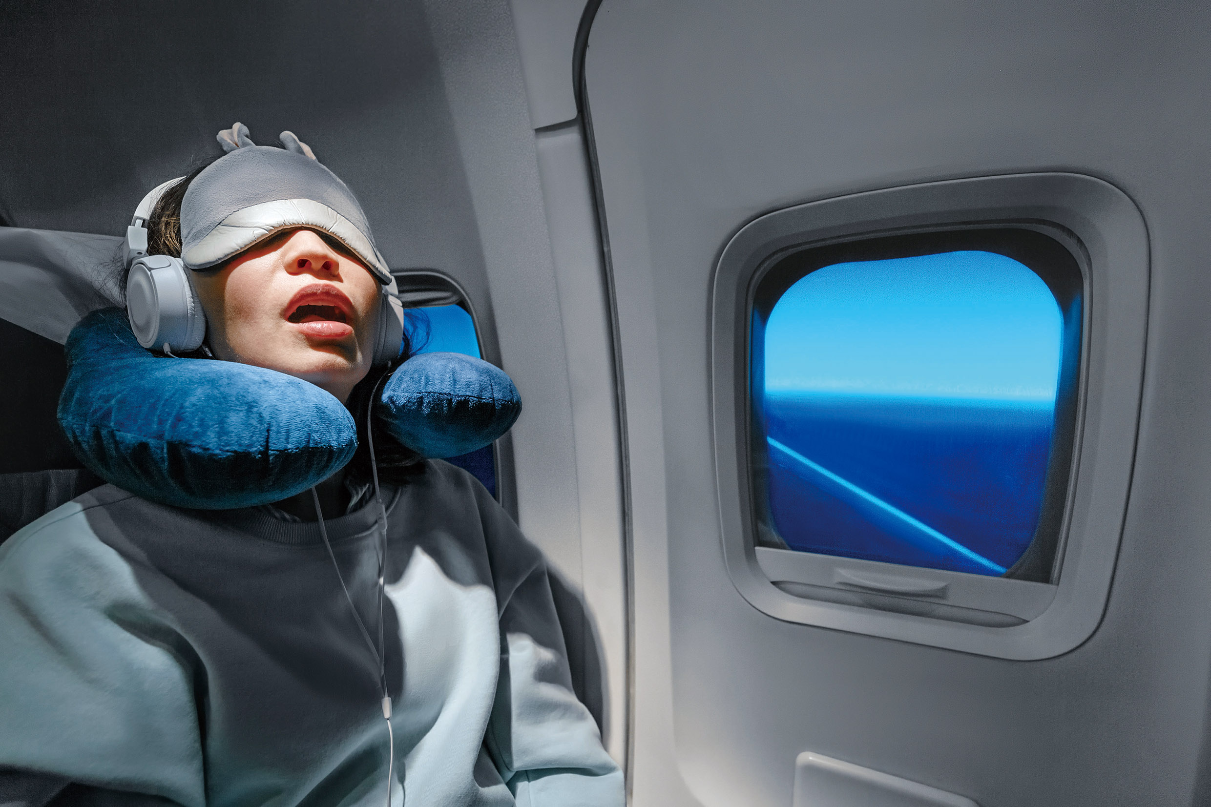 跨越時區的長途飛行會造成疲倦及時差問題產生。（圖／種子發）