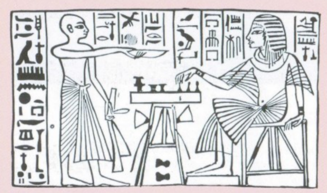 陵墓壁畫中也常出現Senet遊戲的身影（圖／《The complete Tutankhamun》）