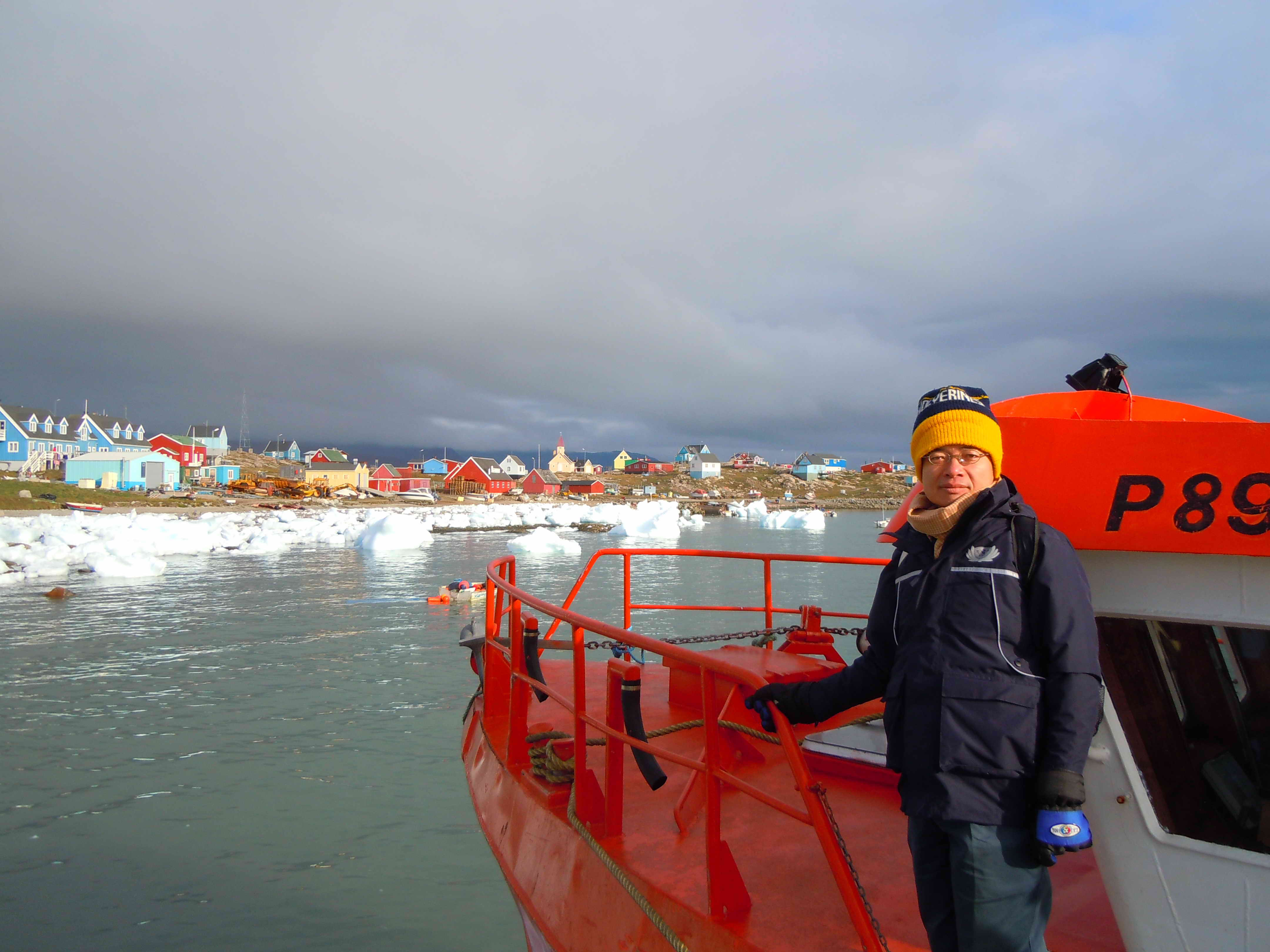 劉說安赴格陵蘭西部考察冰川融化的情況。（圖／劉說安提供）
