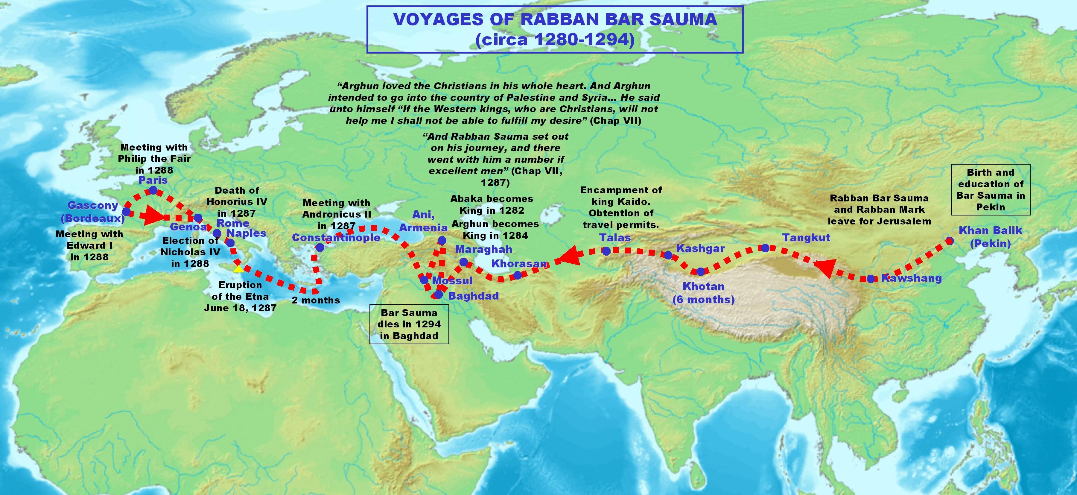 拉賓掃務瑪的長途旅行路線。（圖／PHGCOM，Wikimedia Commons）
